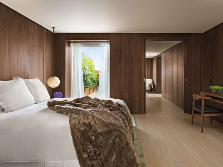 Amazing Modern Hotel Interior in European Classis Style Makes You Fly : Lovely Rooms Of The London EDITION Home Interior With Brown Design Ideas